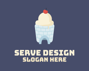 Ice Cream Igloo logo design