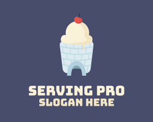 Ice Cream Igloo logo design