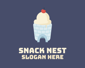 Ice Cream Igloo logo design