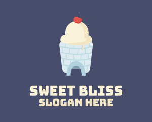 Ice Cream Igloo logo design