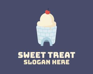 Ice Cream Igloo logo design