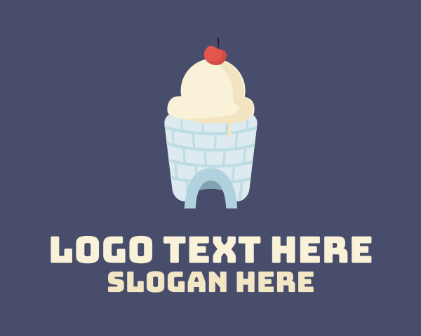 Ice Creamery logo example 1