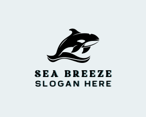 Orca Sea Animal logo design