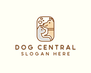 Cat Dog Grooming logo design