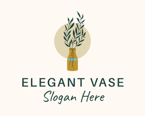 Plant Vase Decor logo design