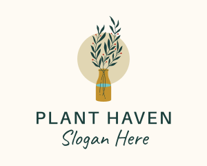 Plant Vase Decor logo design