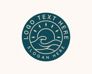 Ocean Tide Waves Logo