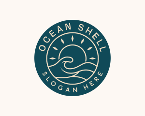 Ocean Tide Waves logo design