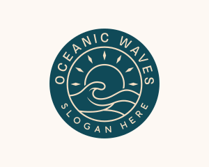 Ocean Tide Waves logo design