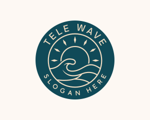 Ocean Tide Waves logo design