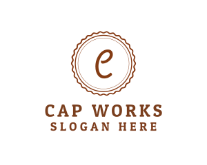 Minimalist Bottle Cap logo design