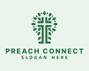 Leaf Cross Fellowship logo design