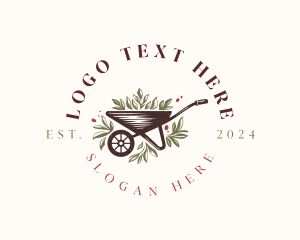 Floral Leaf Wheelbarrow  logo