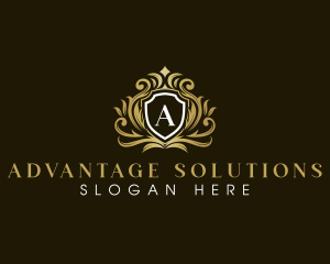 Royal Elegant Shield Crown logo design