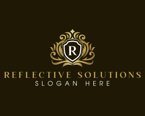 Royal Elegant Shield Crown logo design