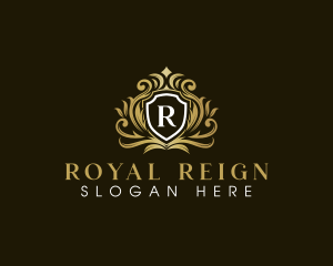 Royal Elegant Shield Crown logo design