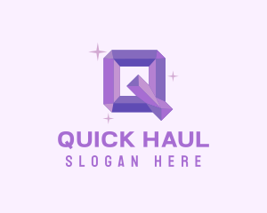 Shiny Gem Letter Q logo design