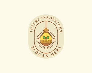 Leaf Seedling Lightbulb Innovations logo design