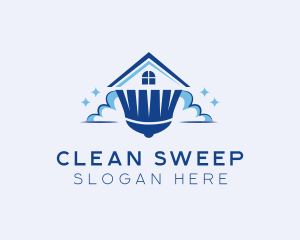 House Cleaning Broom logo design