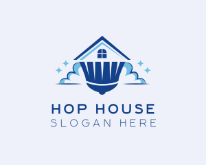 House Cleaning Broom logo design