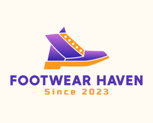 Modern Gradient Boots Shoe logo