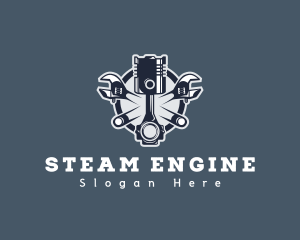 Mechanic Wrench Engine  logo design