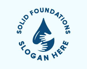 Hand Water Droplet Sanitation  logo