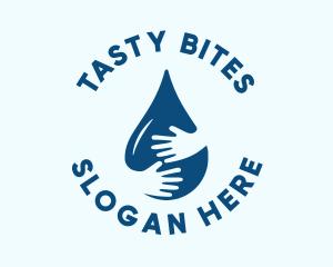 Hand Water Droplet Sanitation  logo