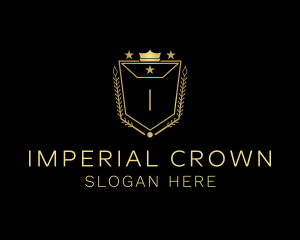 Luxurious Crown Shield Academy logo design