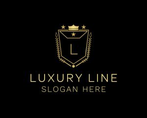 Luxurious Crown Shield Academy logo design