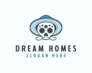 Mexican Hat Skull Logo