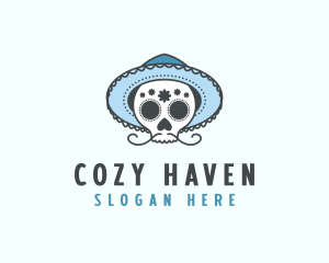 Mexican Hat Skull logo design