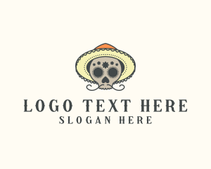 Mexican Hat Skull logo