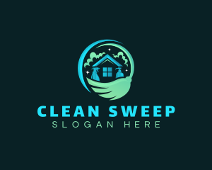 Housekeeping Cleaning Sanitation logo design