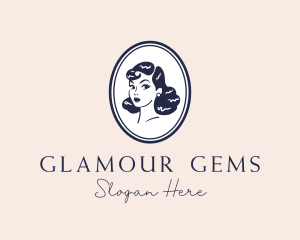 Beauty Pinup Woman logo design