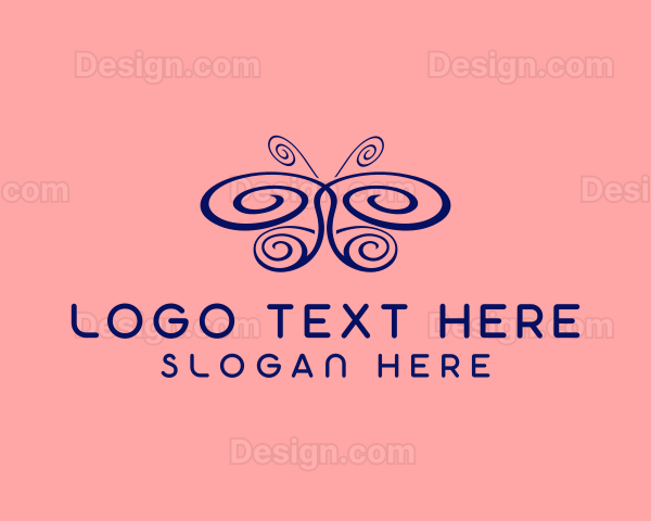 Wing Swirl Butterfly Logo