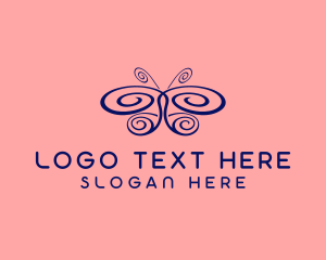 Wing Swirl Butterfly logo