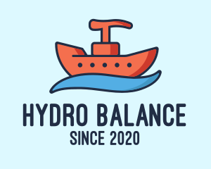 Liquid Sanitizer Boat logo design