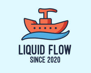 Liquid Sanitizer Boat logo design