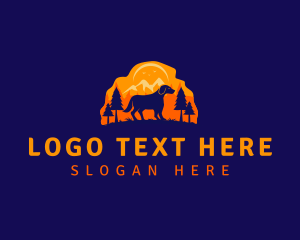 Mountain Dog Animal logo