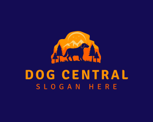 Mountain Dog Animal logo design