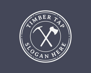 Pickaxe Mountain Climber Tools logo design