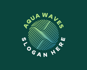 Surf Water Wave logo design