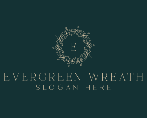 Organic Leaf Wreath  logo design