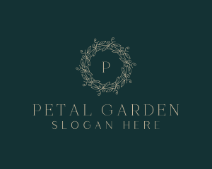 Organic Leaf Wreath  logo design