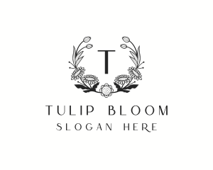 Sunflower Tulip Flower  logo design