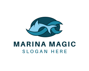 Blue Ocean Fish logo design