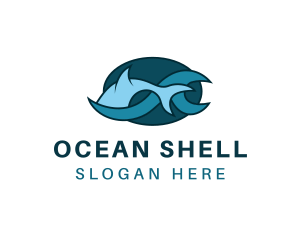 Blue Ocean Fish logo design