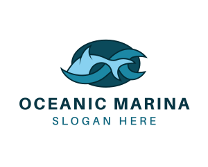 Blue Ocean Fish logo design