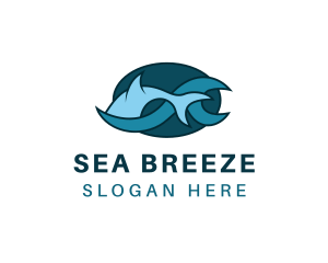 Blue Ocean Fish logo design